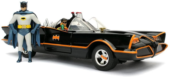 Batmóvel Clássico + Boneco Batman 1:24