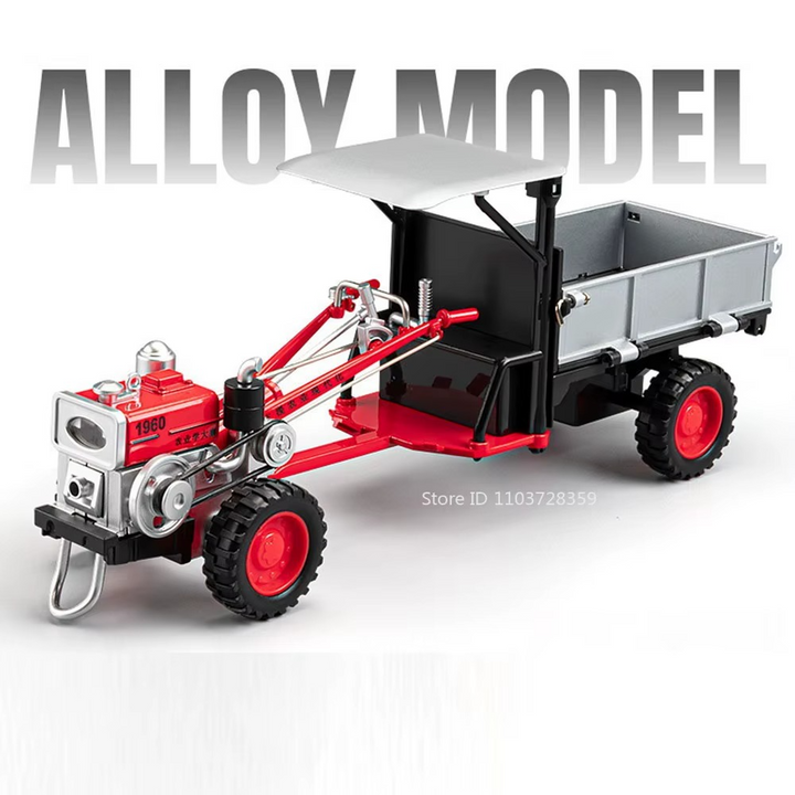 Trator 1:32 25cm Vermelho e Cinza