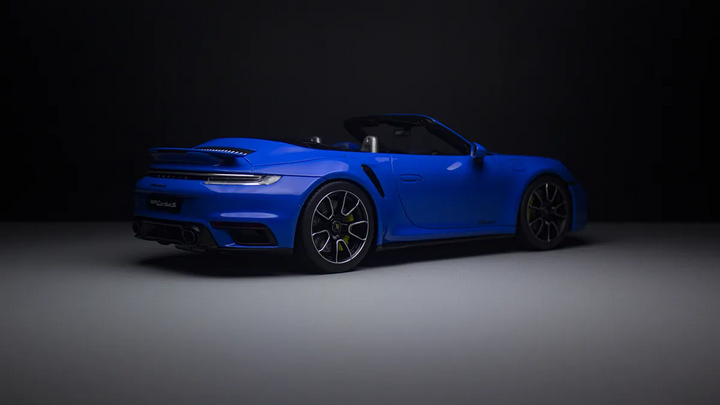 Porsche 911 Turbo S Cabriolet 992 Gt Spirit 1:18 Pts Voodo Blue