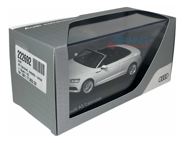 Audi A5 Cabriolet Branca Spark 1:43 11cm