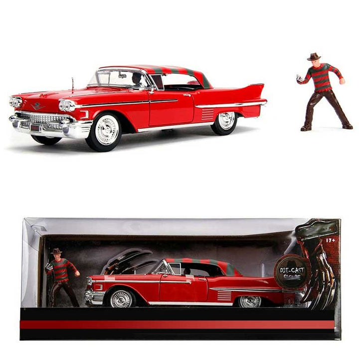Cadillac 1958 Freddy Krueger com Boneco 1:24