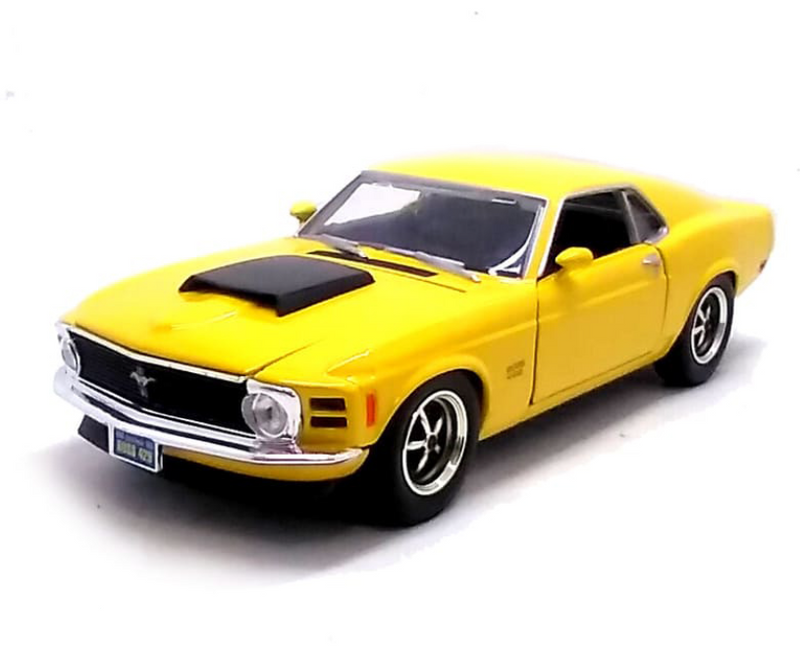 Ford Mustang Boss 429 1970 1:24 Motor Max Amarelo