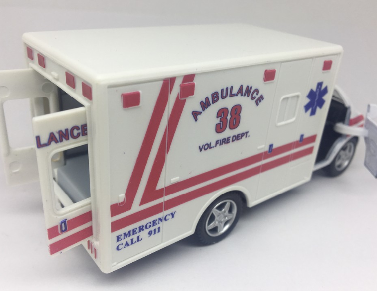 Ambulância Emergency 911 Branca 1:32